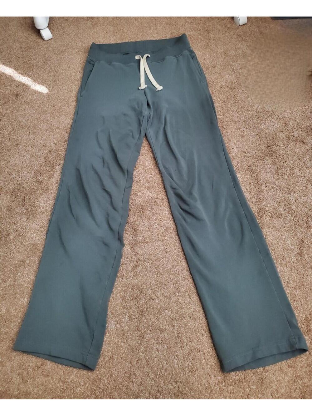 American Giant Women Sweatpants Size Xsmall Blue Green Straight Made in USA